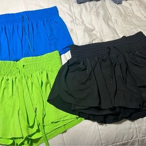 Popular Women’s Athletic Drawstring Shorts - in 3 colorsBlack, Blue, Lime Green